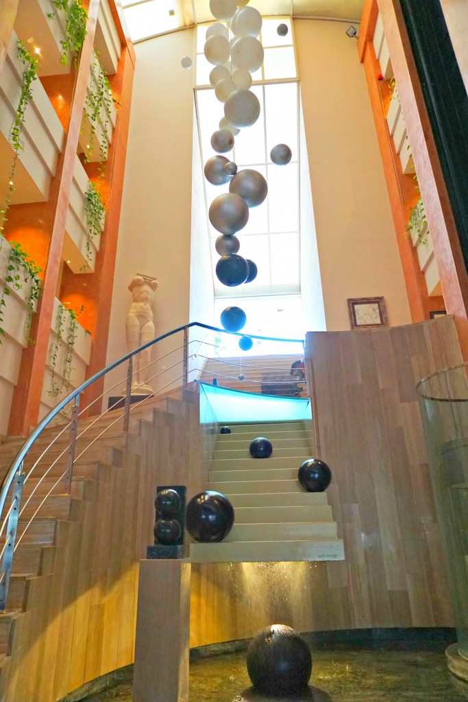 The lobby in the Hotel Estela (aka Hotel del Arte) in Sitges, Spain