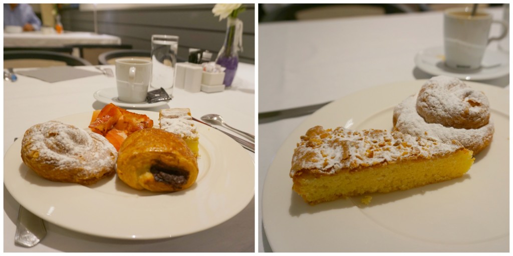 Pastries from the outstanding breakfast buffet at Iris Restaurant at Hotel Estela in Barcelona