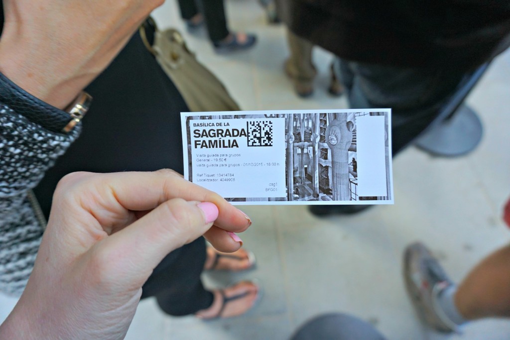 Ticket to La Sagadra Familia in Barcelona Spain