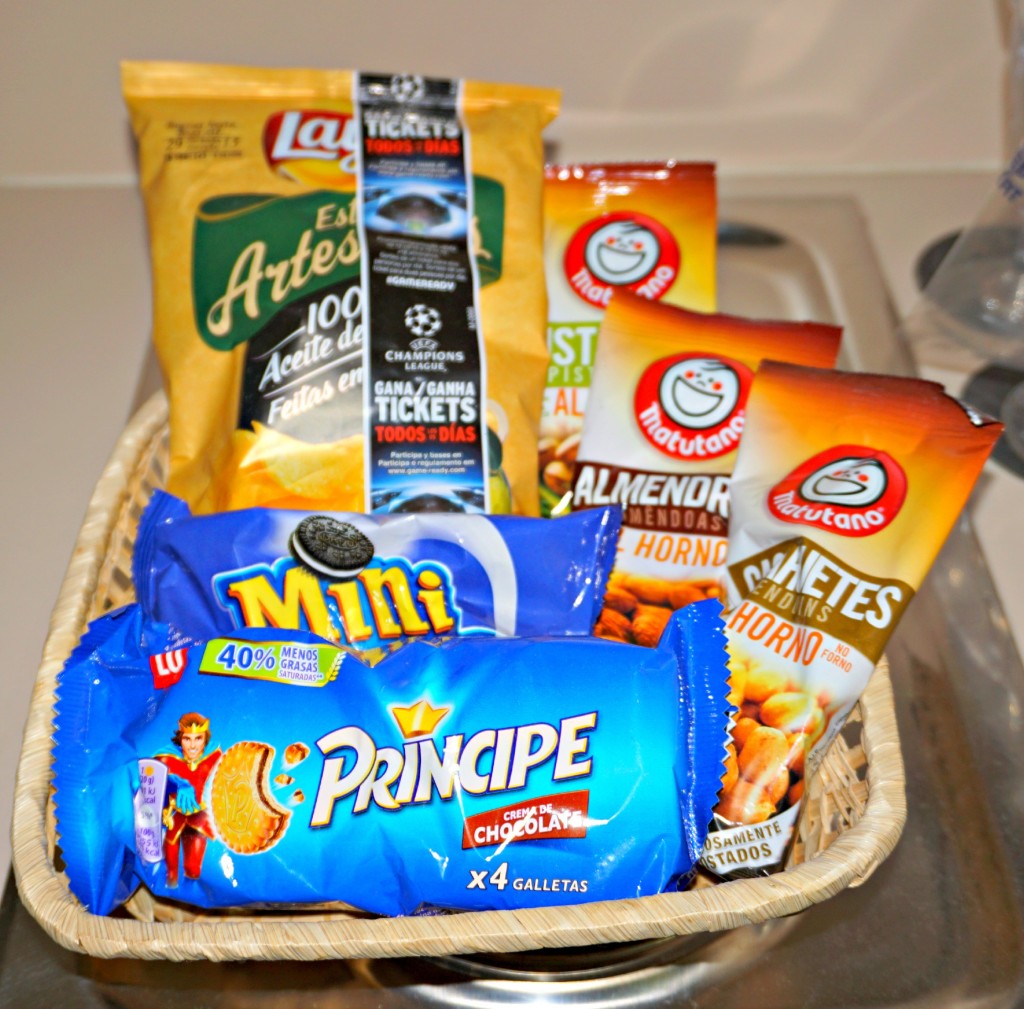 Our room at Hotel Estela had a mini kitchenette. I love looking at snacks in different countries.