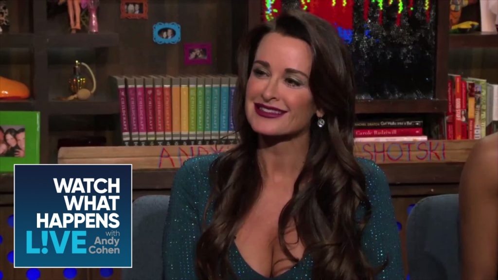 Kyle Richards wearing MAC lipstick in Fashion Revival on Watch What Happens Live.