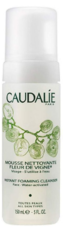 Caudalie Instant Foaming Cleanser gently removes makeup, dirt, and oil from the skin and is the first step in a skin care routine.