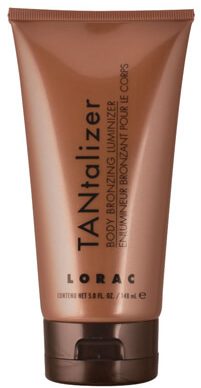 LORAC TANtalizer Body Bronzing Luminizing lotion for a temporary tan that washes off in the shower