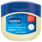 Ramona uses Vaseline petroleum jelly to remove her eye makeup. She likes that it is emollient and keeps her eye area moisturized.