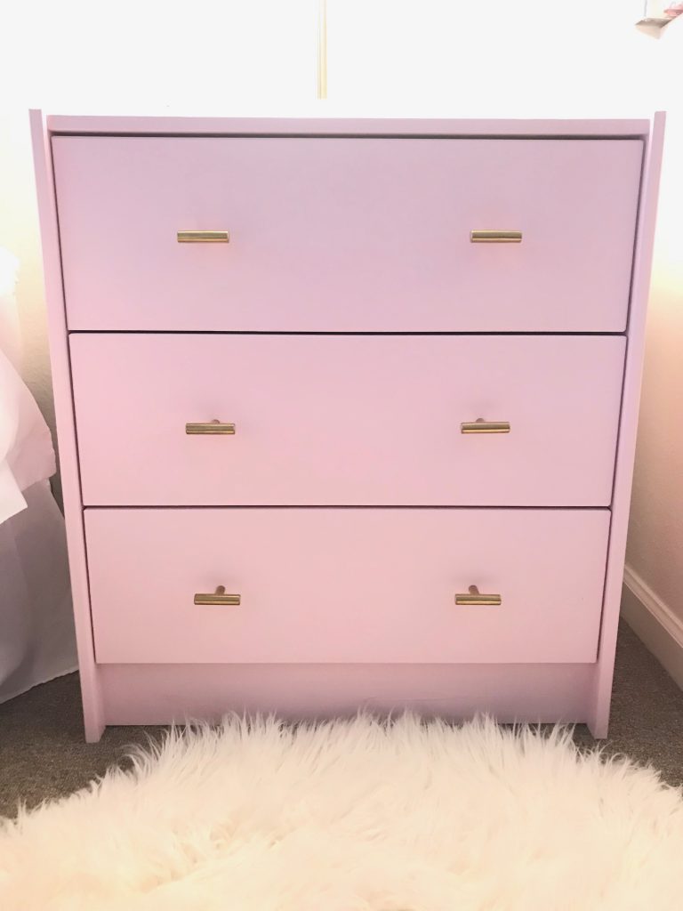 My DIY IKEA RAST pink nightstand!