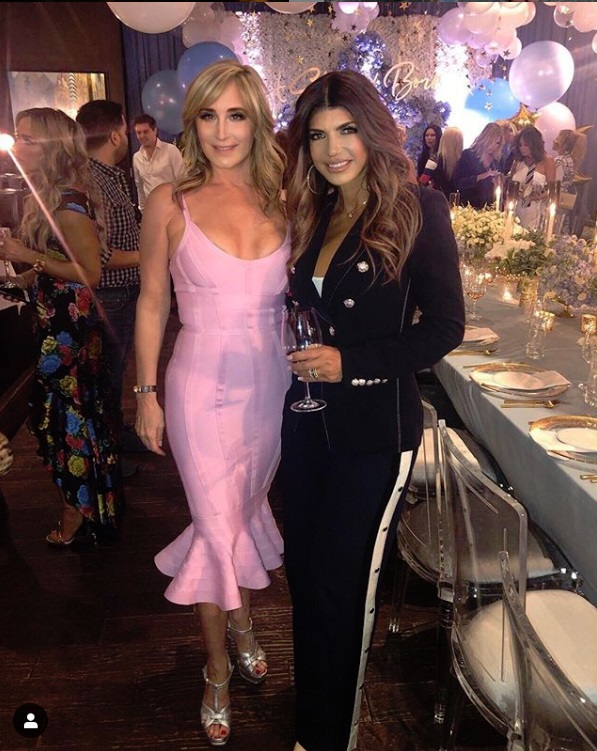 Sonja Morgan and Teresa Giudice at Andy Cohen's baby shower