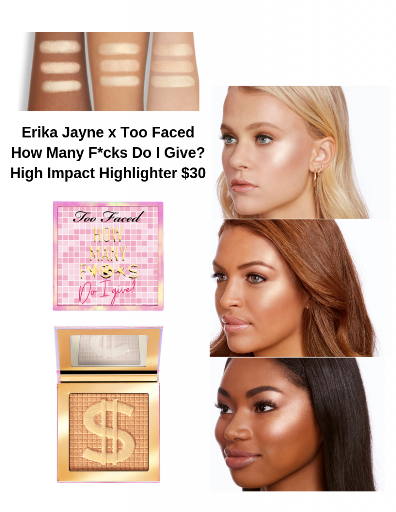 Erika Jayne x Too Faced How Many F*cks Do I Give Money Honey Highlighter Photos from TooFaced.com