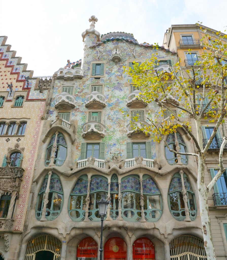 The beautiful Casa Battlo in Barcelona, Spain