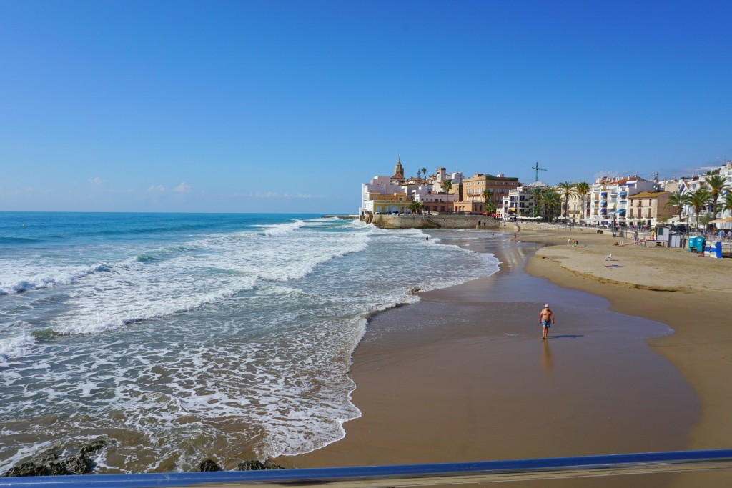 San Sebastian Beach in Sitges Barcelona Spain