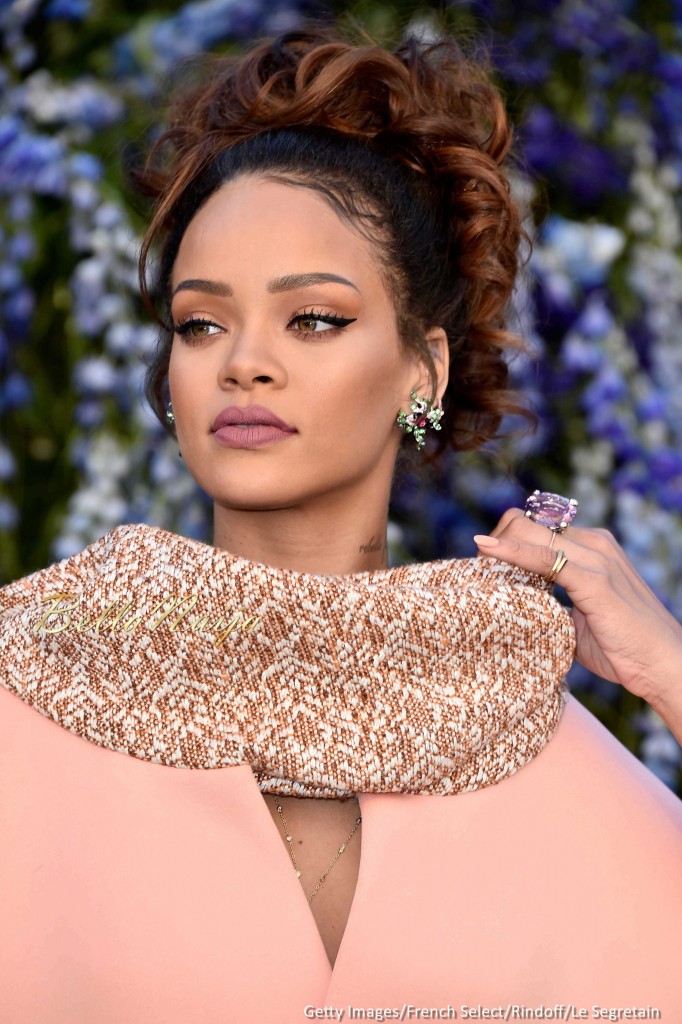 Rihanna at the Dior Show at the Louvre in Paris fashion week