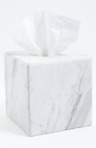 Waterworks Studio 'Luna' White Marble Tissue Cover