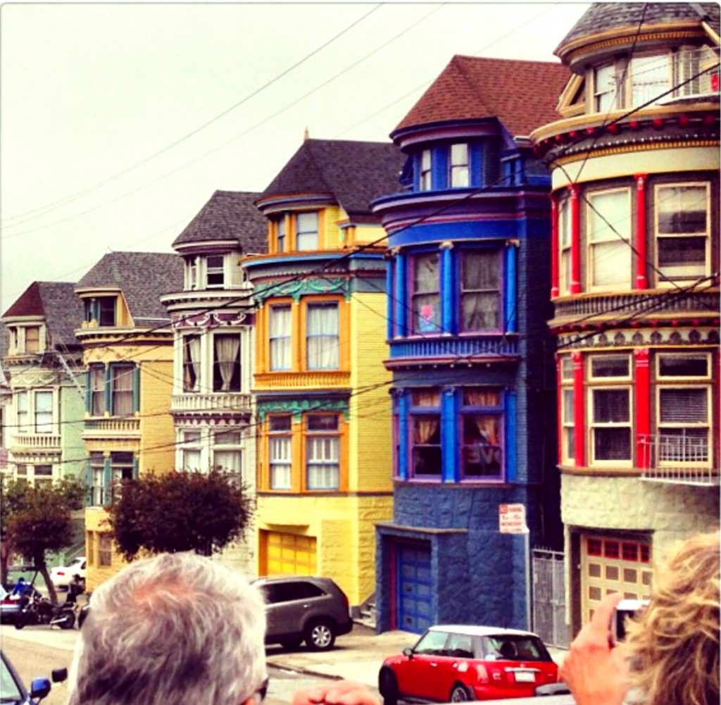 The famous Painted Ladies homes in San Francisco