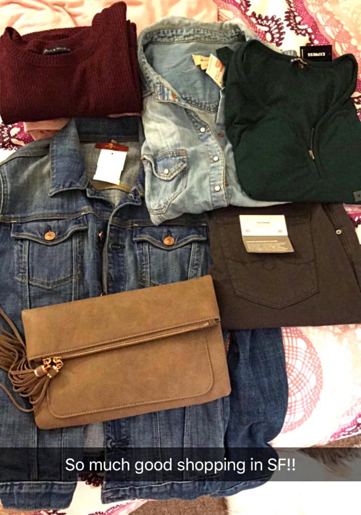 Shopping haul from Haight/Ashbury in San Francisco- jeans, sweater, clutch, jacket