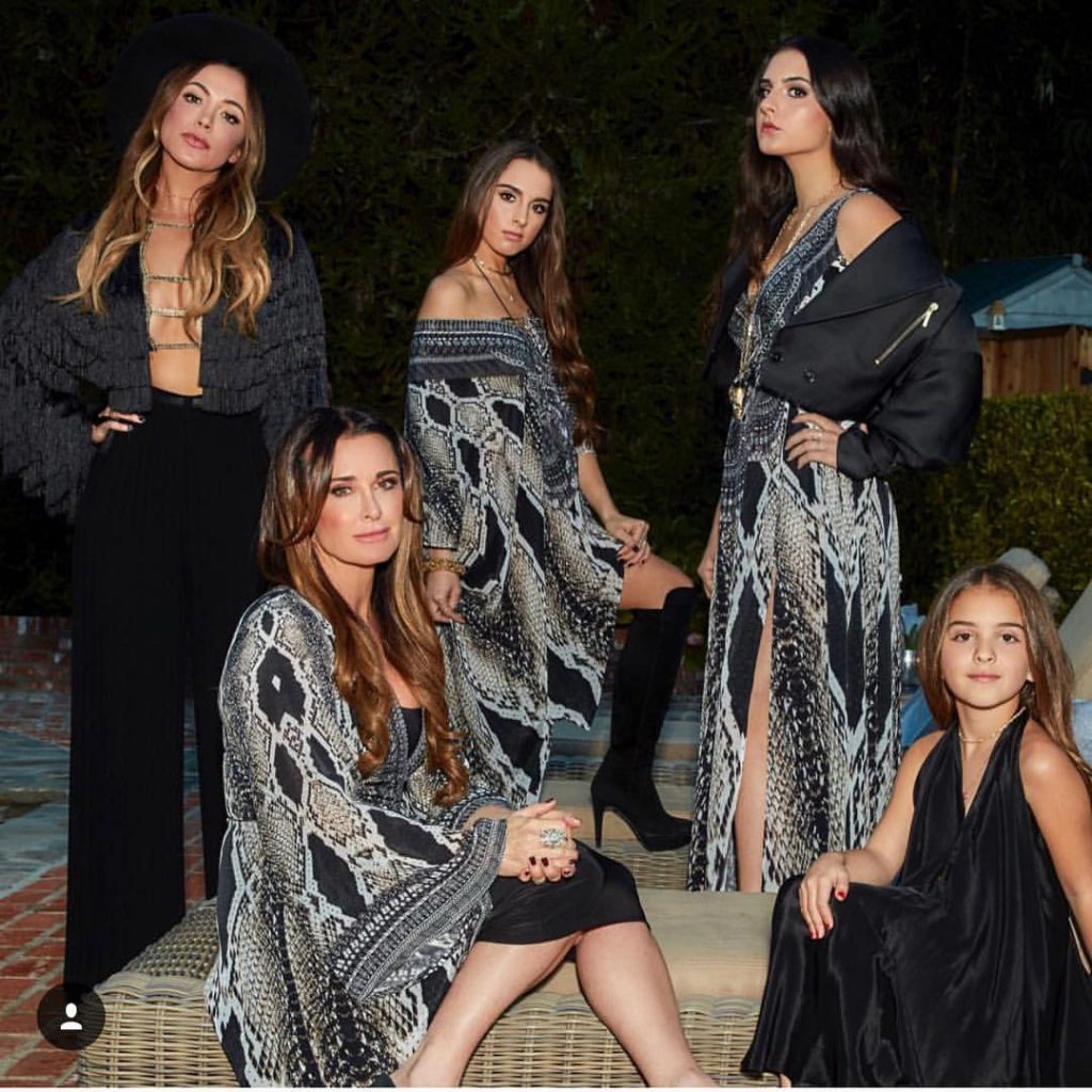 Kyle Richards from Real Housewives of Beverly Hills with her stunning daughters. Photo from @glambypamelab on Instagram