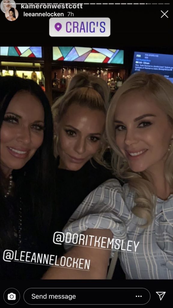 Leeanne Locken, Dorit Kemsley and Kamron Westcott at Craig's