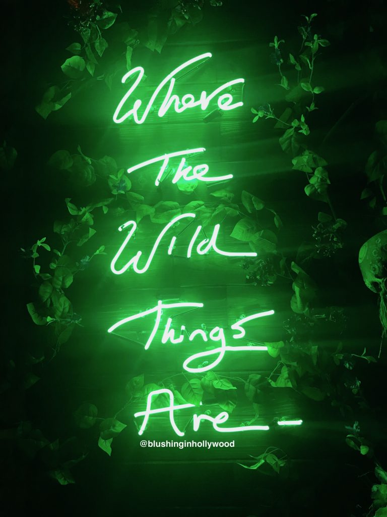 Where the Wild Things Are Neon Sign at Lono Hollywood