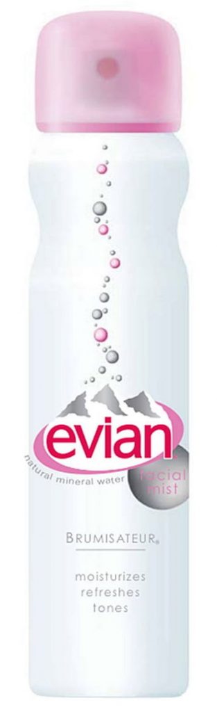 You can use a clean mascara wand with a little Evian Facial Water Spray to go over clumpy lashes and remove the excess dried mascara