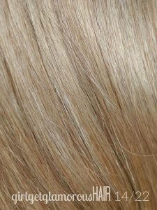 Girl Get Glamorous Clip in Hair Extensions on 14:22 Beach Day Blonde Color Swatch