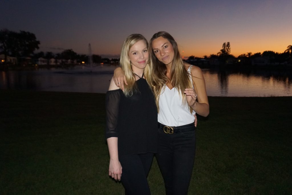 Me @blushinginhollywood wearing black off the shoulder spaghetti halter top from Amazon Fashion with my sister @hannah_claire_photography copy