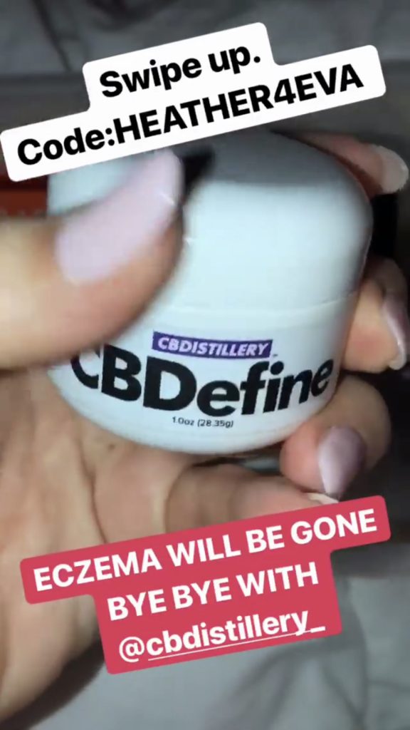 Heather McMahan uses CBDefine from CBDistillery to help treat her eczema