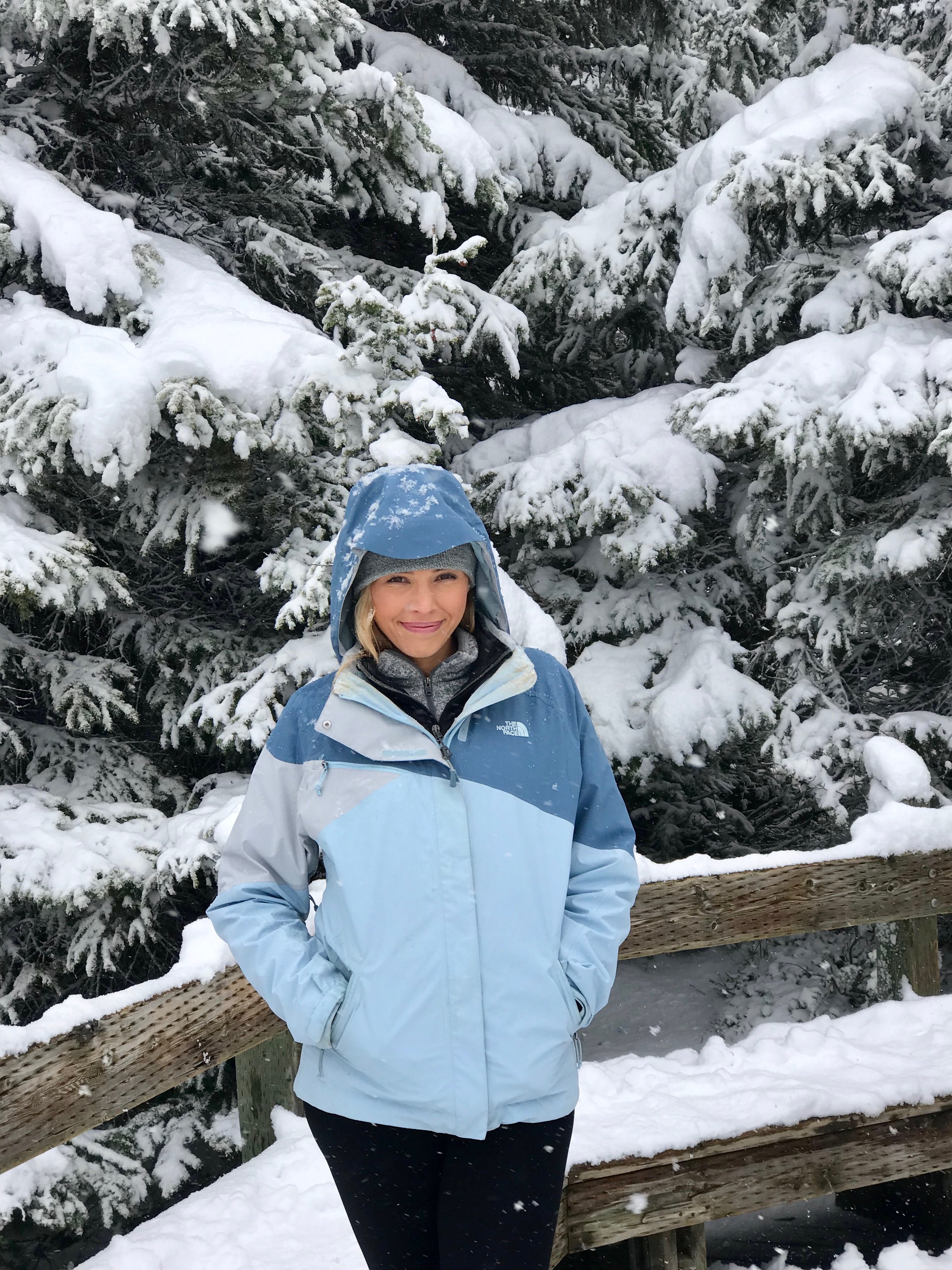 Photo of @blushinginhollywood taken at Pesto Lake in Banff, Canada on June 20, 2019 - isn't this supposed to be summer!? Yet it was snowing like crazy!