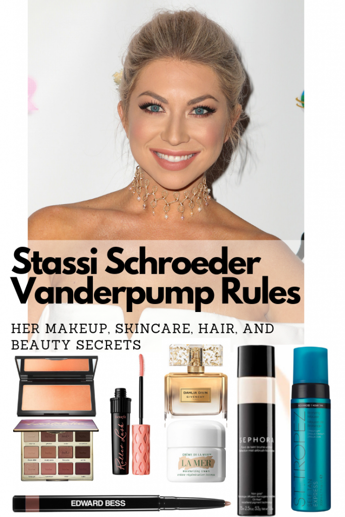 Stassi Schroeders makeup, hair, and self tan routine