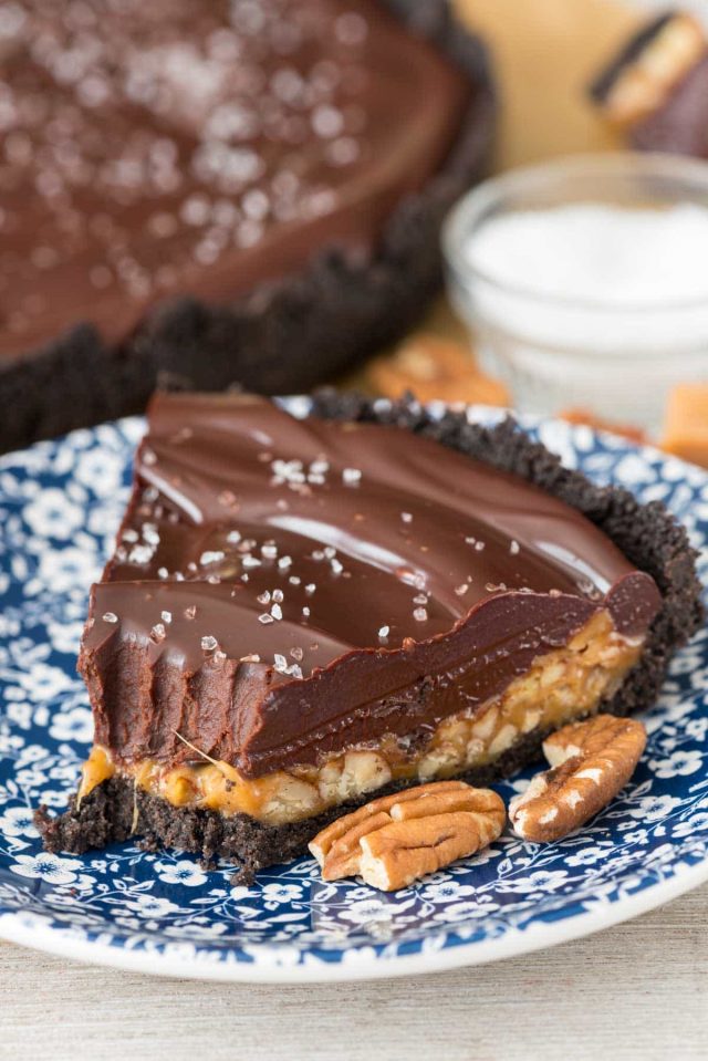 Salted Caramel Pecan Chocolate Pie by Crazy for Crust